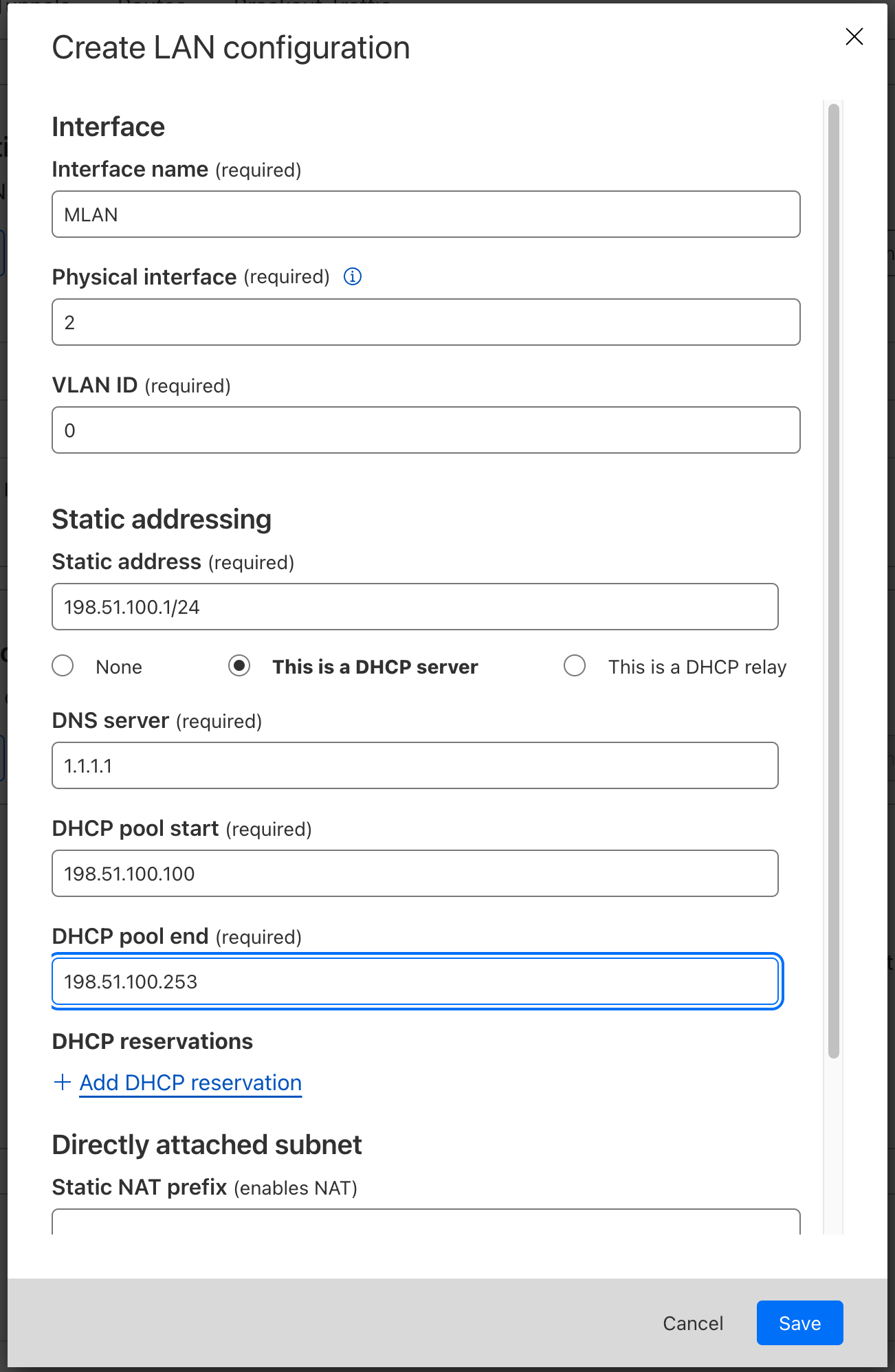 An example of how to configure you Magic WAN Connector LAN